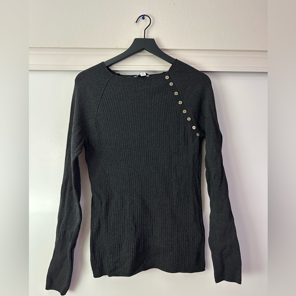 Topshop Dark Gray Knit Sweater